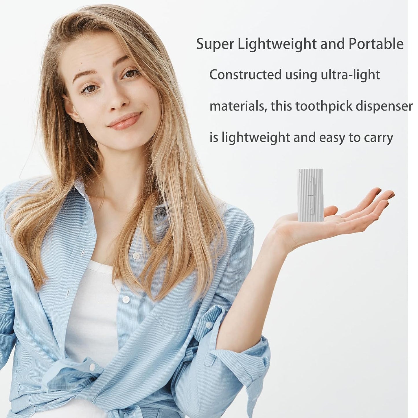 308 Count Dental Floss Picks with Dispenser, Superlight Floss Picks Travel Case, Super Smoothly on Tight Spaces, Efficiently Cleans Between Teeth to Help Fight Plaque (White)