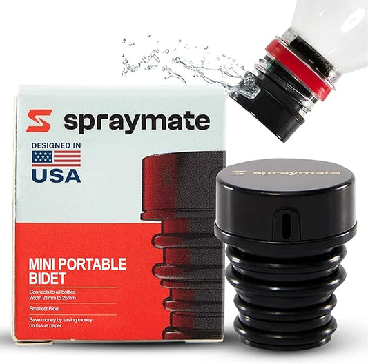 Portable Bidet for Women & Men - Travel Bidet for Camping, Toilet & Hiking | Compatible with Most Bottles | Ultralight 12g | USA Brand – Spray Mate MINI