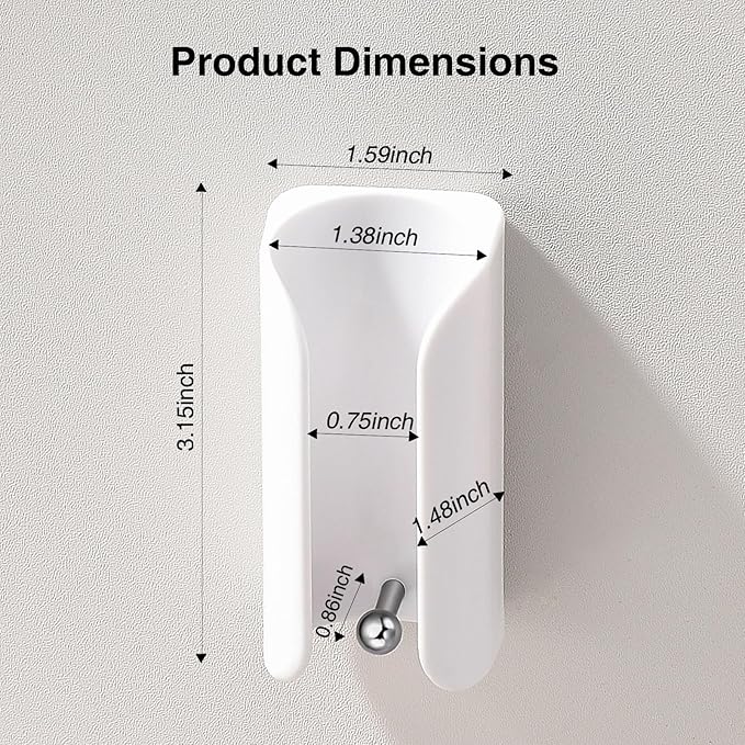 Electric Toothbrush Holder for Bathroom, Wall-Mounted Toothbrush Stand with Self-Adhesive, Compact Bathroom Caddy for Electric Toothbrushes (White-4pcs)