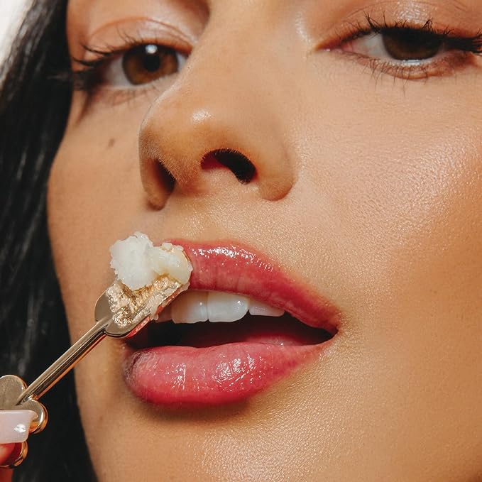 Poppy & Pout Island Coconut Overnight Lip Mask – Natural Lip Care with Shea Butter & Beeswax – Cruelty Free, Recyclable Glass Jar (0.65 oz)