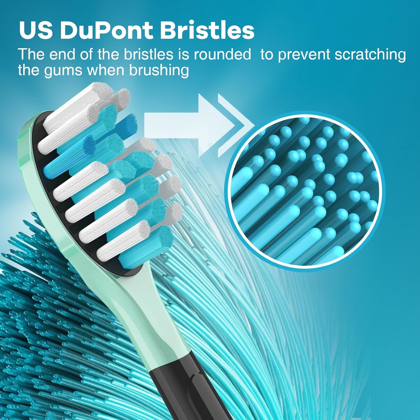 Aoremon Toothbrush Replacement Heads for Sonciare C3 - Brush Heads for Philips Sonicare 2 Series 3 Series ProtectiveClean 4100 5100 6100 DiamondClean FlexCare HealthyWhite G3 W3 C2 G2 C1,4 Count,Black