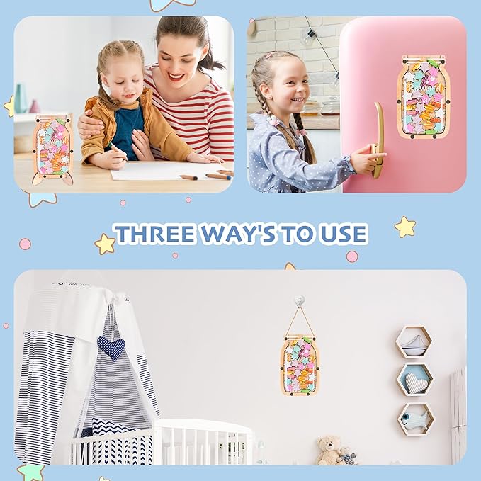 Personalized Stars Reward Jar Magnetic Reward Jar, Classroom Reward Jar for Kids, Jar Reward System Behavior Chart for Kids Incentive Chart for Classroom (Star+Candy)