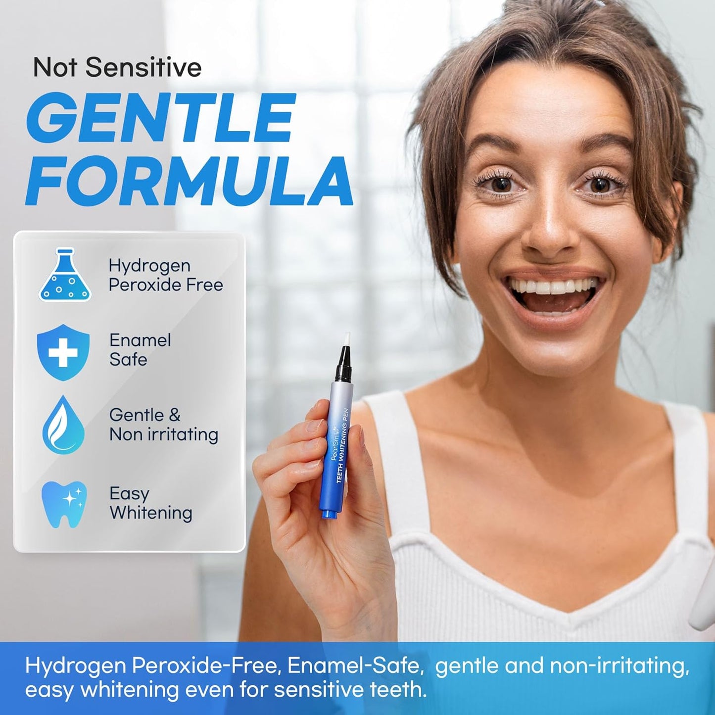 Teeth Whitening Gel – Set of 3 – Gentle, Pain-Free Formula for Sensitive Teeth – Easy, Mess-Free Application – Travel-Friendly & Enamel-Safe for a Brighter Smile