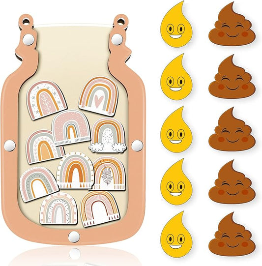 Qunclay Reward Jar for Kids Pot Training Reward Jar Classroom Incentive Good Behavior Responsibility Chart for Christmas Boys Girls Gift(Boho Style)