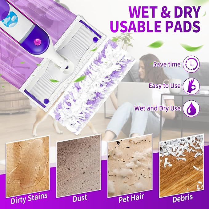 25 Count Disposable Pads for Swiffer Power Mop,Replacement for Swiffer Mopping Pads Refills Compatible with Swiffer Power Mop Pads,Multi-Surface Safe on All Finished Floors Cleaning