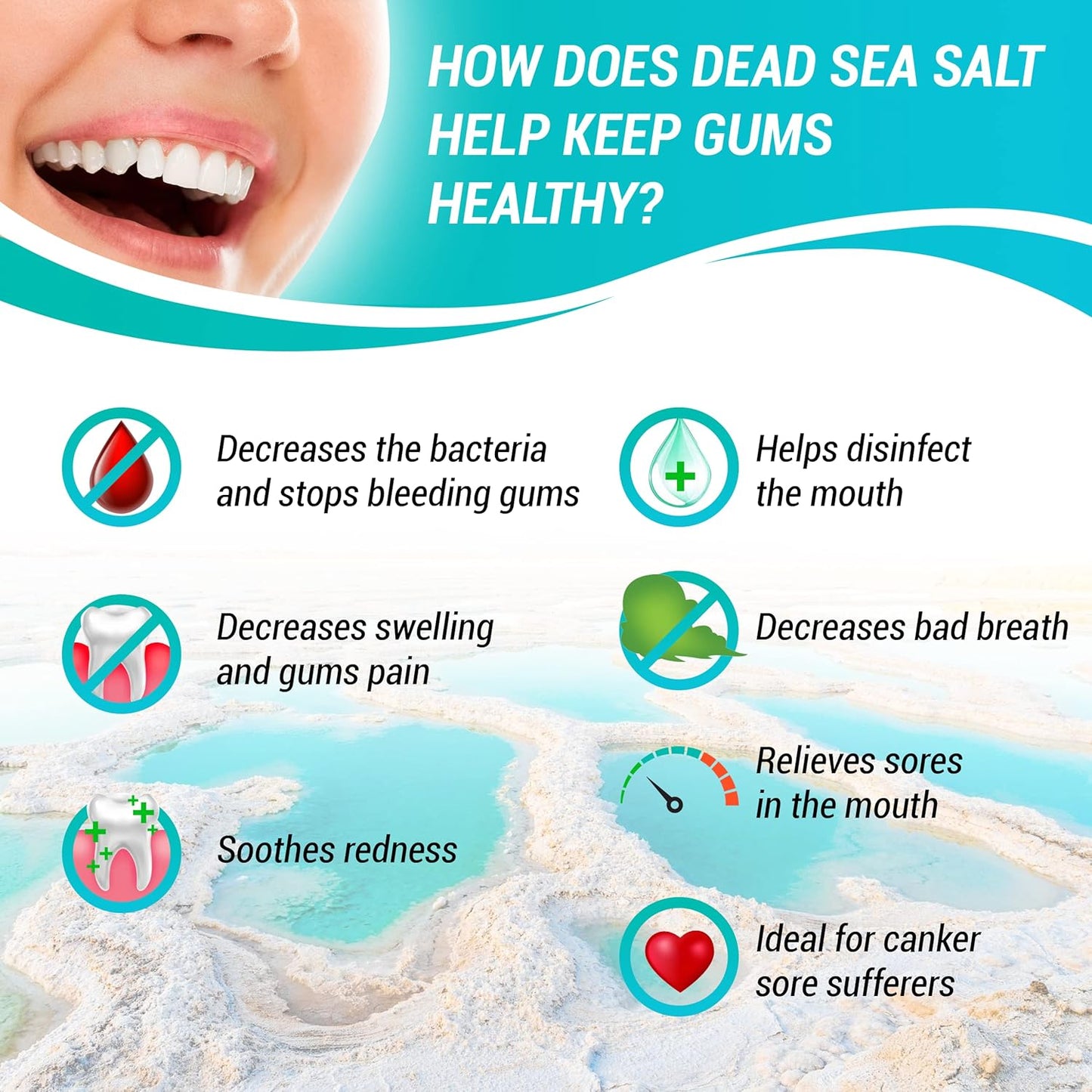 Masik Natural Mint Toothpaste – Whitening & Sensitive Teeth | Dead Sea Salt | Stain & Plaque Remover | Bleeding Gums & Canker Sore Care | Fluoride & SLS-Free | Non-Foaming | Made in Israel