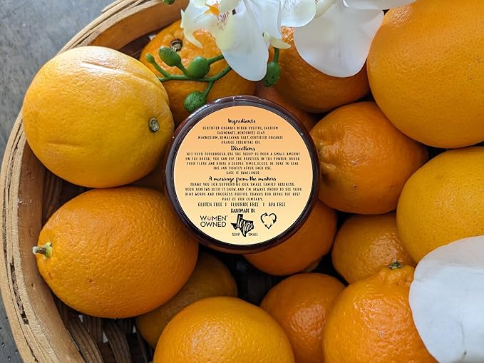 Simply Sooney Fluoride Free Remineralizing Tooth Powder Kid Safe Orange Formula Value Size Up to 6 Month Supply I for Naturally Stronger Teeth I Healthier Gums I Brighter Smile