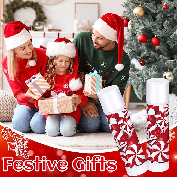 25 Pack Christmas Lip Balms Bulk Christmas Candy Peppermint Cane Scented Holiday Flavor Lip Balm Gifts Xmas Party Gifts Bulk Xmas Items Stocking Stuffers for Women Men Staff Employee (Lollipop 1)