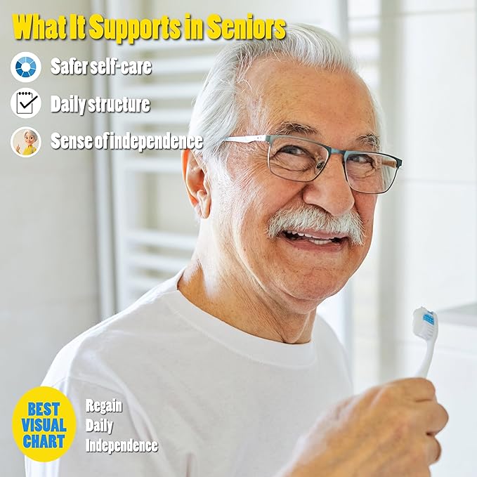 Potty Training Chart Step by Step Laminated 9x12 Inch for Children Self Care Visual Chart Ideal for Special Needs and Autism (Potty Training Chart - English)