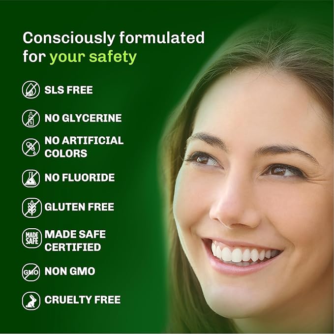 Bentodent Fluoride Free Remineralizing Calcium Bentonite Clay Natural Toothpaste-Certified Organic Ingredients-SLS Free,Vegan, Sensitive and Teeth Whitening - Adult & Kids (Betel Leaf)