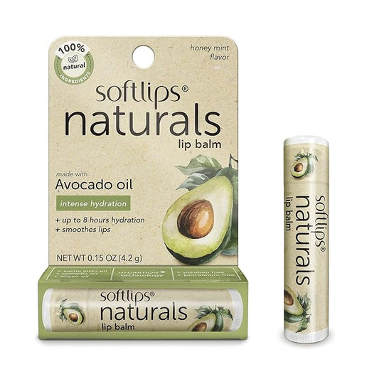 Softlips Natural with Avocado Oil Lip Balm (Pack of 3)