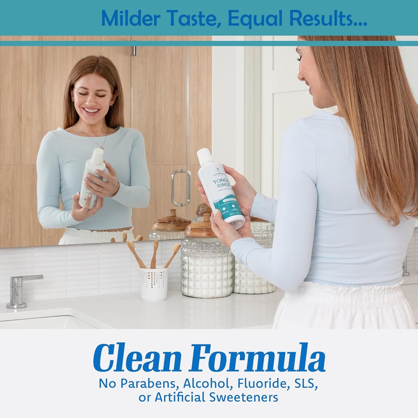 Everest Mouth Wash & Tonsil Stone Remover – Natural Mouthwash or Oral Rinse Liquid to Help Soothe Tonsils, Fight Bad Breath, & Relieve Dry Mouth – Paraben & Alcohol Free Mouthwash