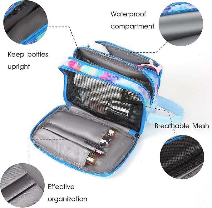 Cute Kids Toiletry Bag for Girls, Toddler Travel Makeup Bag Cosmetic Bag for Toddler Girls Gift