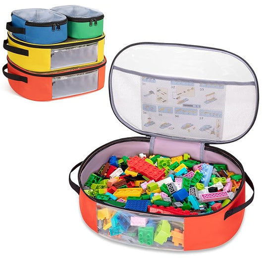 4pcs Toy Storage Organizer Container Bag for Building Bricks, Travel Bag for Building Blocks, Puzzle, Car Toy, Magnetic Toys, Dolls, Board Game Storage Organizer Case