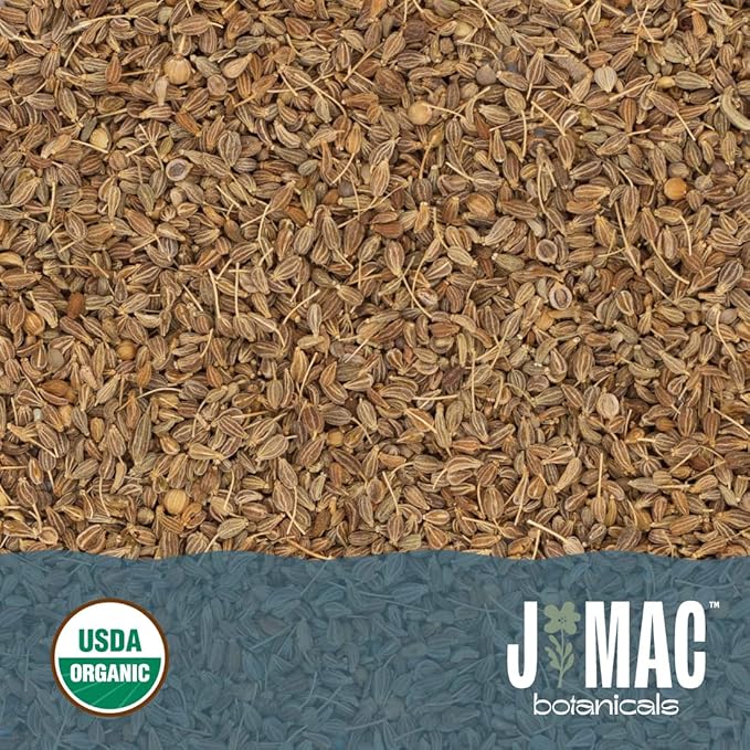J Mac Botanicals Organic Anise Seeds (16 oz) whole seeds, aniseed, anisecookies, anisetea, aniseseed powder, aniseseeds for baking, Certified Organic.