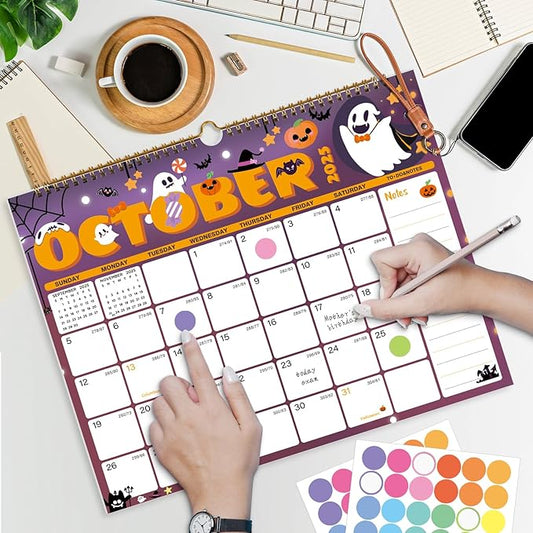 2025-2026 Wall Calendar, Calendar 2025-2026, 18 Month Calendar July 2025 - December 2026, 14.8" X 11.5", Calendar with Twin-Wire Binding, Hanging Hook and Julian Dates (Seasonal Designs)