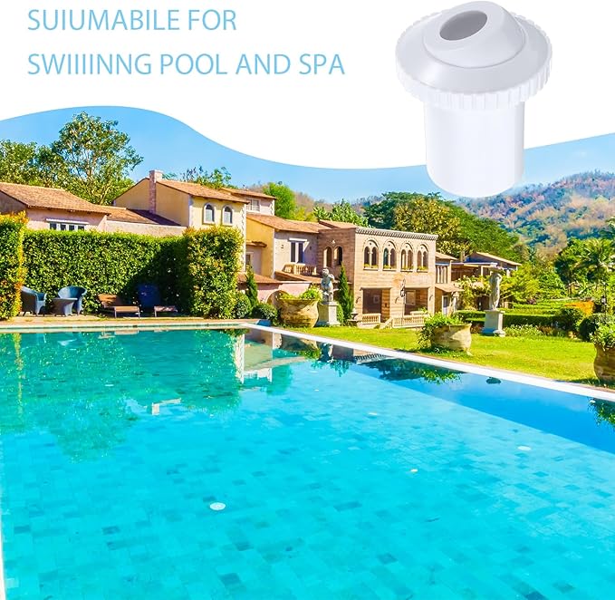 2 Pcs Pool Jet Nozzles, 3/4" Directional Flow Eyeball Inlet Jet, Swimming Pond Return Jets Replacement Parts Fittings Spa with 1-1/2 Inch MIP Thread Pool Accessories for Cleaning (2Pc 3/4" No Spiral)