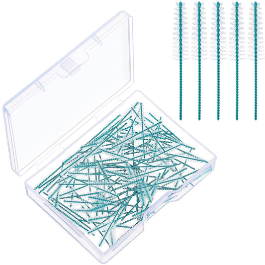 Interdental Brush Soft Dental Picks Tooth Floss Interdental Brush Betweens Refills White Refills for Tooth Cleaning(Tight,60 Pieces)