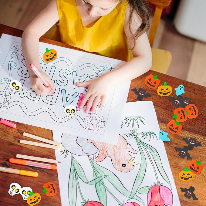 Kleeblatt Halloween Erasers for Kids Bulk 90pcs, 6 Styles Mini Fun Halloween Treats Non Candy, Party Favors for Kids, Treat Bag Fillers, Prize Box Toys for Classroom