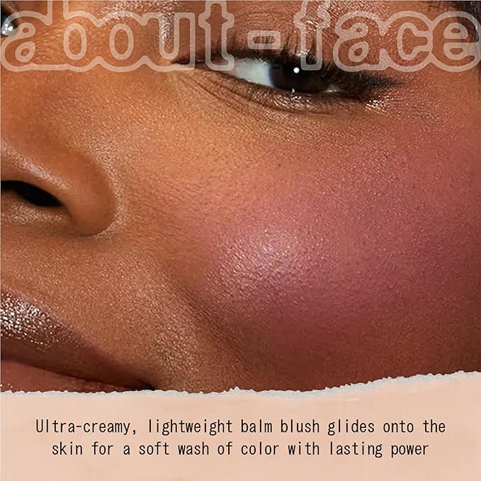 about-face Cheek Freak Blush Balm – Buildable Cream Blush with Hyaluronic Acid & Meadowfoam Seed Oil – Vegan, Cruelty-Free, Clean Beauty – 0.35 oz (Get Some– Natural Mauve)