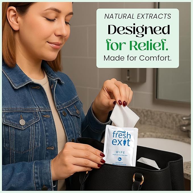 Flushable Wipes for Adults – 36 Individually Wrapped Biodegradable Wet Wipes, Travel Size, Extra-Large Unscented, hypoallergenic – Feminine Hygiene & Personal Care Wipes