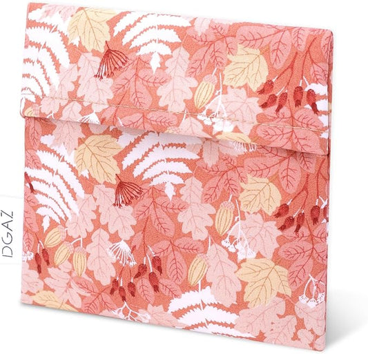 DGAZ Sanitary Napkin Storage Bag, Period Bag for Teen Aged Girls, Portable Period Bag for Panty Liners/Menstrual Cup/Small Tampons，Mini Makeup Bag for Purse(Austere Red)