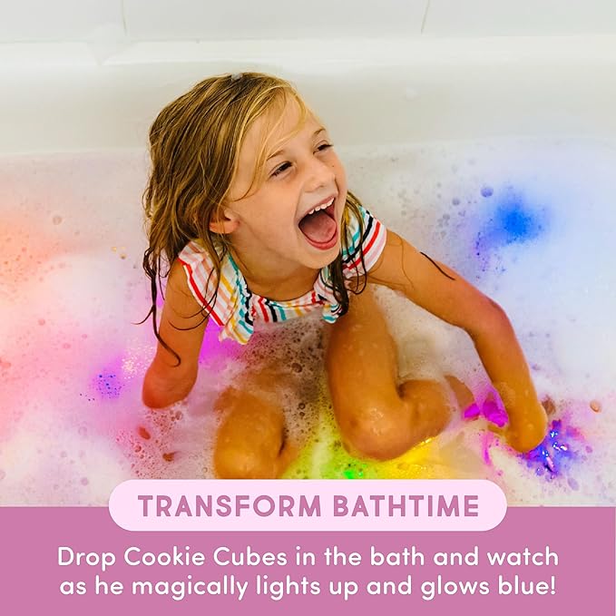 Glo Pals Play Pack Bundle with Sensory Play Jar, Water-Activated Light-Up Cubes, and Fun Fillers - Sensory Toys for Toddlers - Sensory Toy Kit with Light Up Cubes for Bathtub - Cookie Monster