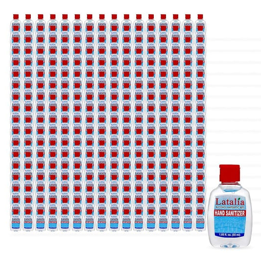 Latalia Mini Hand Sanitizer Travel Size Pack of 288 | 1.85 fl oz with 80% Alcohol Small Hand Sanitizer Bulk For Non-Sticky, Unscented, Gentle & Fresh Hands Anytime