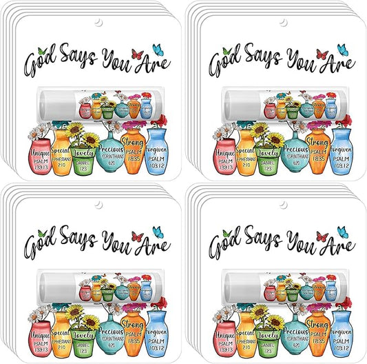 25 Pack Christmas Sunflower Gifts Religious Bible Verse Lip Balms Bulk 5 Flavor for Women Men Christian Religious Church Party Favors with Scripture Inspirational Gifts for Coworkers Staff