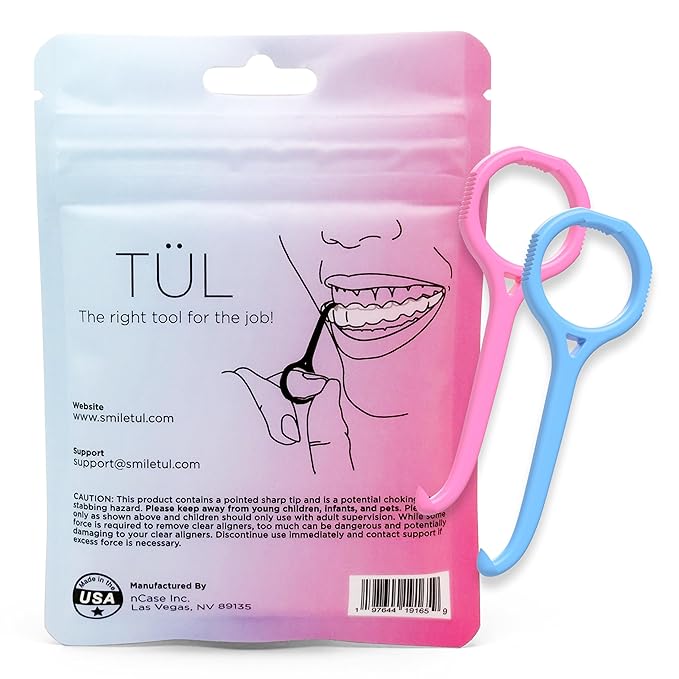 TÜL | Only Invisalign Remover Tool Made in the USA | Lifetime Replacements | Ortho Recommended Aligner Remover Tool & Retainer Remover Tool | Variety 2 Pack | Top Invisalign Accessories