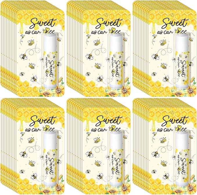 30 Pack Sweet as Can Bee Bulk Baby Shower Games Prizes Party Gifts Lip Balms Favors for Winners Adults Guests Gender Reveal Favors Decorations Baby Shower Souvenirs Gift Bags Stuffers