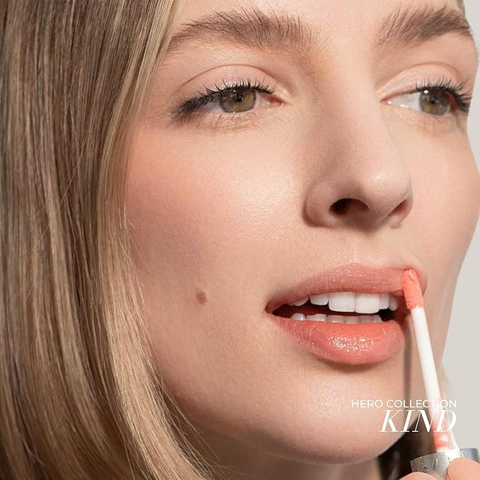 FITGLOW Beauty Lip Colour Serum | Hydrating Lip Gloss | Plumping Anti-Aging Lip Treatment | Natural Shine with Pomegranate Sterols & Collagen | Buildable Color for Dry Chapped Lips | Kind - 10g