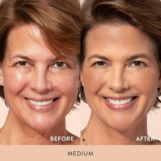 LAURA GELLER NEW YORK Bronze-n-Brighten Multipurpose Bronzer, Medium + Classic Bronzer Brush