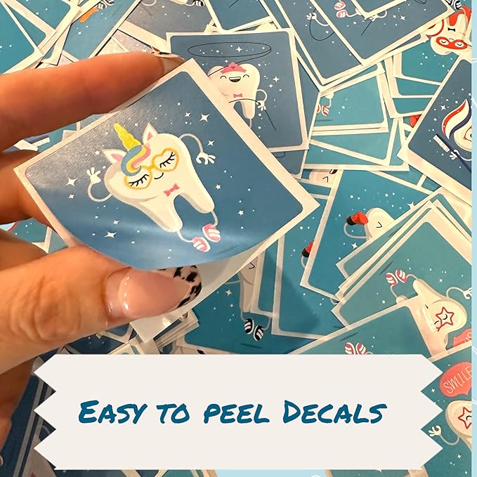 Dental Stickers - 320PCS Tooth & Teeth Hygiene Stickers for Kids, Dental Education, Brush Your Teeth Stickers, Dentist & I Lost a Tooth Rewards (320)