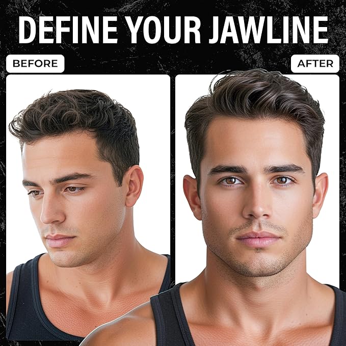 Jaw Exerciser for Men & Women | 4 Resistance Levels Silicone Jawline Shaper Set | Core Strength Upgraded Model | Powerful Jaw Trainer for Multiple Strength Levels | Slims & Tones the Face