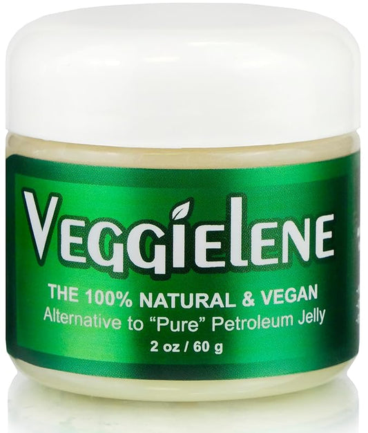 Beesaluxe Veggielene - 100% Natural, Vegan & Hypoallergenic Alternative to Petroleum Jelly - Unpetroleum - Lips, Hands, Baby, Makeup Remover and More (2 Ounce)