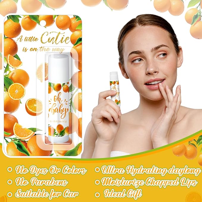 30 Pack a Little Cutie Baby Shower Games Prizes Party Gifts Bulk Lip Balms Favors for Winners Adults Guests Gender Reveal Favors Decorations Baby Shower Souvenirs Gift Bags Stuffers