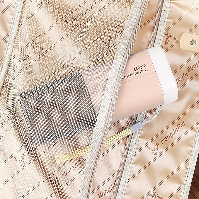 Portable Travel Toothbrush Holder, Toothpaste Set with Cup, Multifunction Toothbrush Case for Travel, Camping, School, Business and Daily Use (Pink)