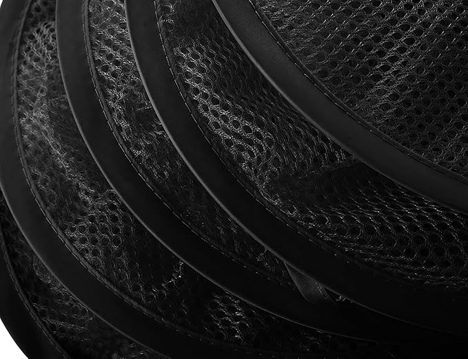 Libeder Mesh Hanging Storage Space Saver Bags Organizer,Foldable Storage Organizer 5 Compartments Toy Storage Basket for Kids Room Bathroom 2 Sets, Black