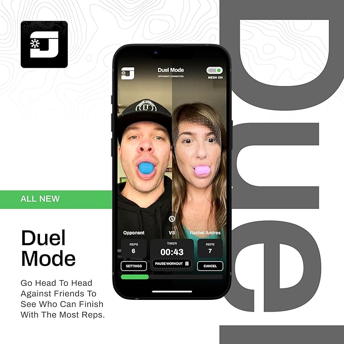 Jawzrsize Jaw Exerciser for Women - Double Chin Reducer, Facial Toner, Neck Exerciser for Younger and Healthier Look Helps Reduce Stress and Cravings Jawline Trainer (Pop N Go Beginner Pink)