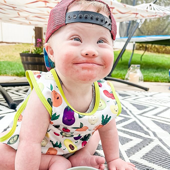 BapronBaby Market Fresh Bapron - No Neck Tie Safer Bib for Baby & Toddler - Soft Waterproof Stain Resistant - Machine Washable - Sz Preschool 3-5yrs