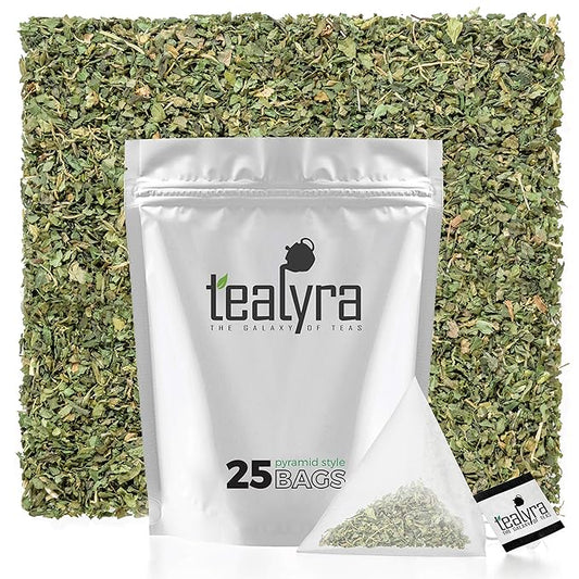 Tealyra - Lullaby - 25 Bags - Nettle - Hemp Leaves - Peppermint - Calming and Relaxing Herbal Loose Leaf Tea - Caffeine-Free - 25 Sachets