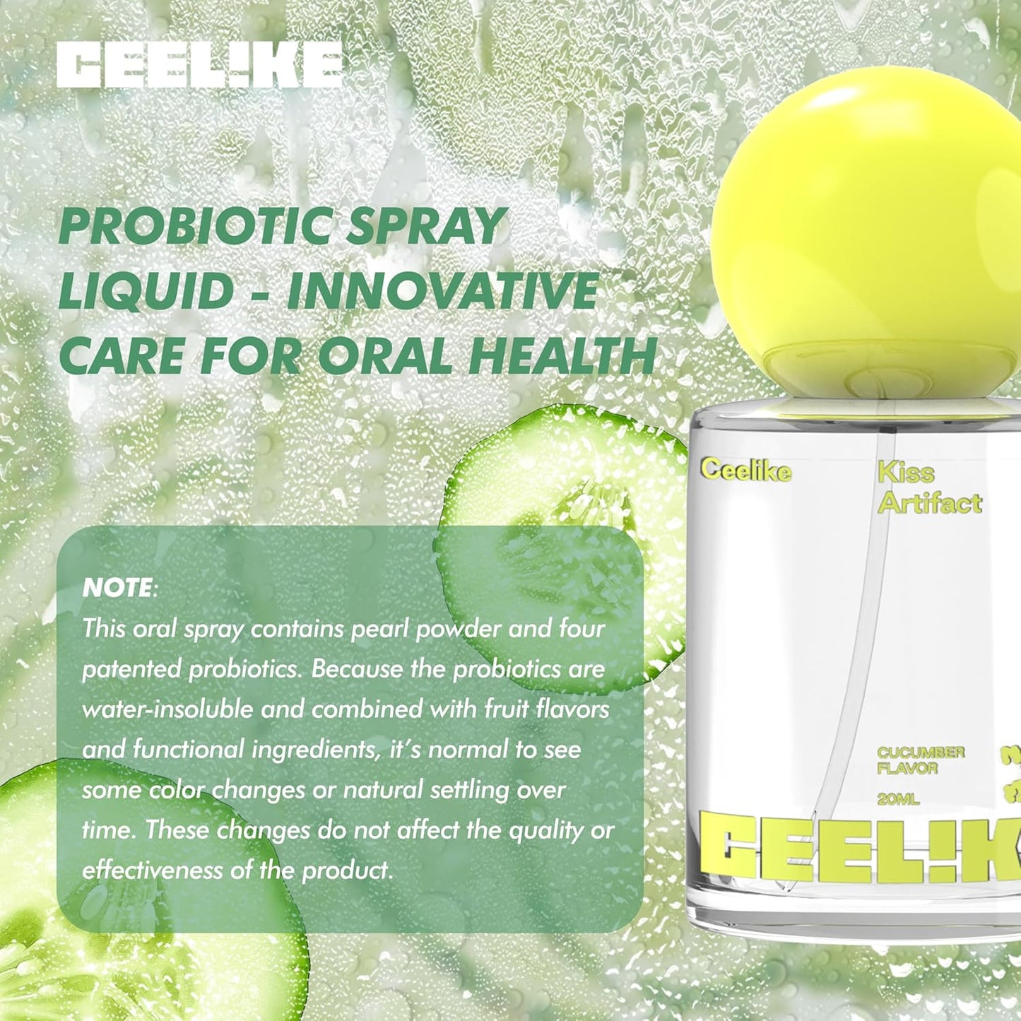 Oral Spray – Fresh Breath, Dual Cooling Experience & Convenient On-The-Go Design – Perfect for Freshening Breath Anywhere, Anytime (Cucumber, 2 Count)