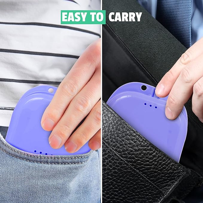 Retainer Case - Pack of 2 - Odorless Mouth Guard Case-Retainer Holder-Ventilated, Durable & Hygienic Night Guard Case for Carrying and Protecting Braces, Partial Dentures & Aligners-3.14 x 3.14 x 1.1