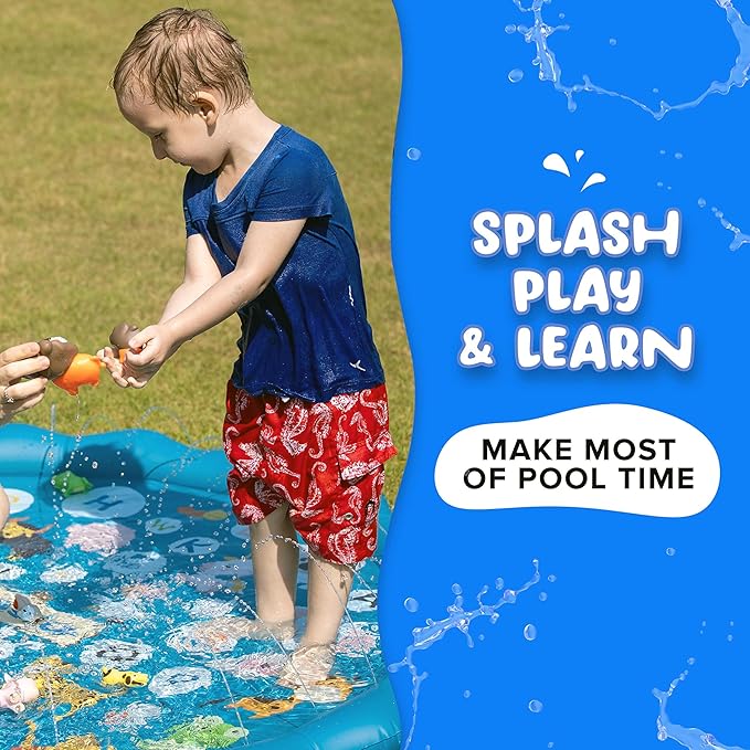 SplashEZ Bath Toys for Toddlers, Mold Free Bath Toys for Kids & Toddlers, No Hole for Bathtub, Pool, Shower Boys & Girls, 5 Animals