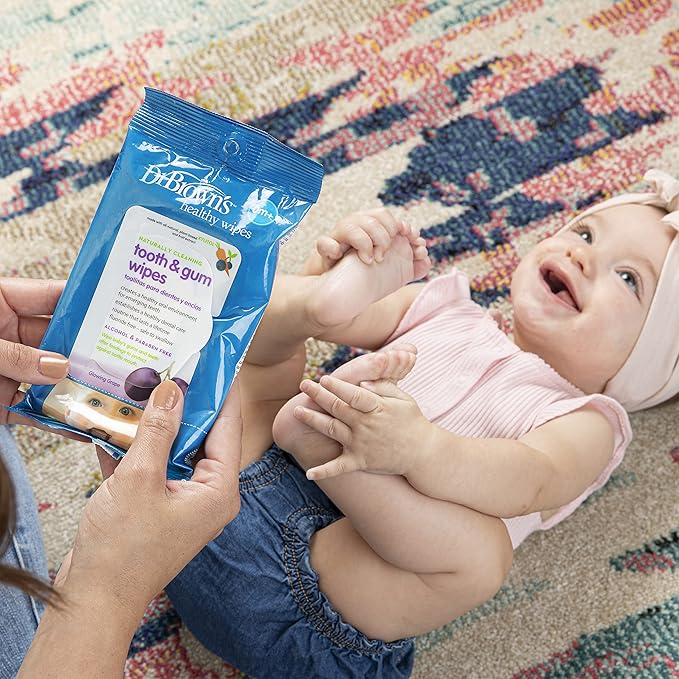 Dr. Brown's Tooth and Gum Wipes, 30 Count, 3-Pack