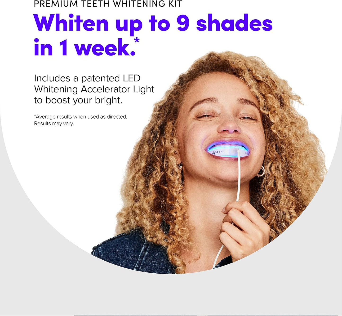 SmileDirectClub Teeth Whitening Kit with LED Light - 4 Pack Gel Pens - Professional Strength Hydrogen Peroxide