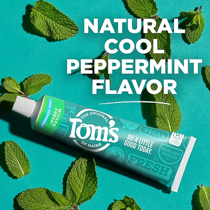 Tom's of Maine Wicked Fresh! Natural Fluoride Anticavity Toothpaste, 3 Pack, 4.0oz