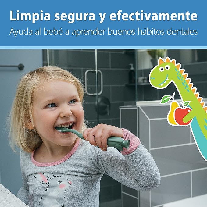 Dr. Brown's Baby Toothpaste, Apple Pear Flavor Toddlers and Kids Love, Fluoride Free, Made in The USA, 0-3 Years, 1.4oz, 3 Pack