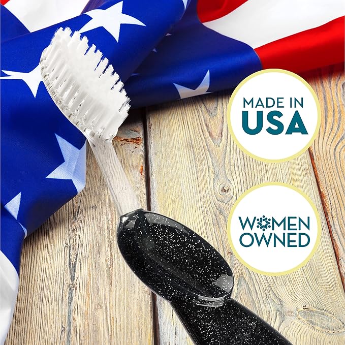 RADIUS Big Brush with Replaceable Head BPA Free & ADA Accepted Toothbrush Designed to Improve Gum Health & Reduce Gum Issues - Left Hand - Midnight Sky/Marble/Soda Pop Eco Grind - Pack of 3